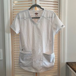 Dickies White Scrub Top